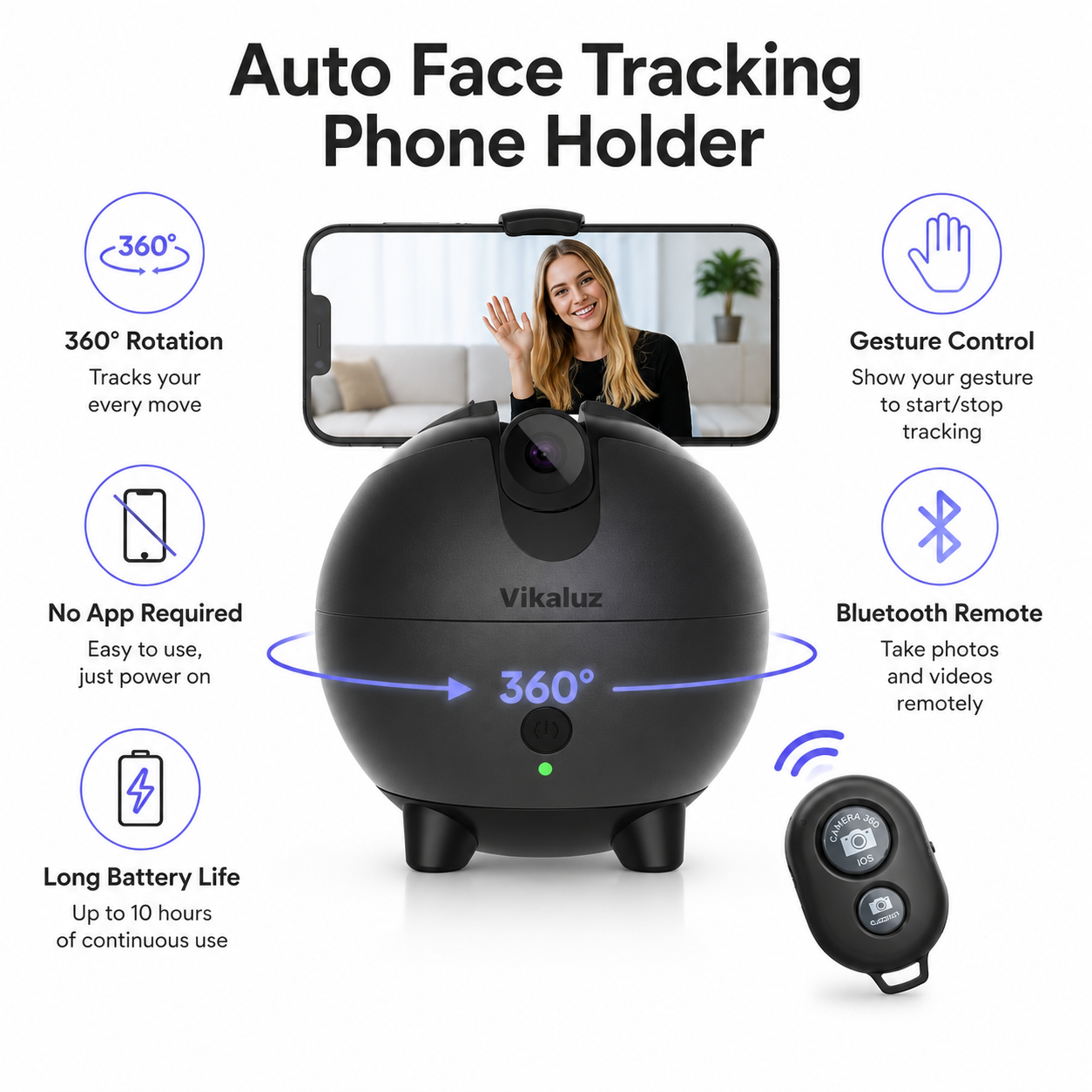 Auto Face Tracking Phone Holder