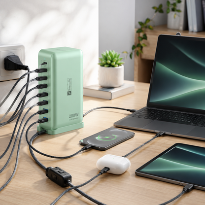 8-Port 200W Fast USB Charger